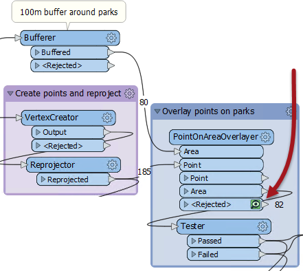PointOnAreaOverlayer rejected features